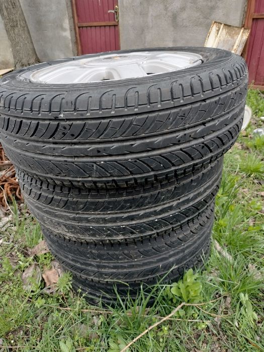 Jante aliaj 4x100 R14+anvelope de vara chevrolete