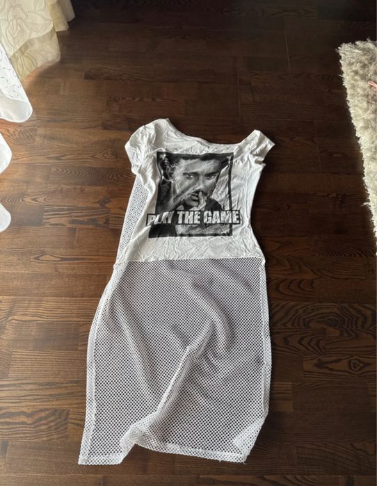 Tricou statement cu trenă lungă în spate – Mexton