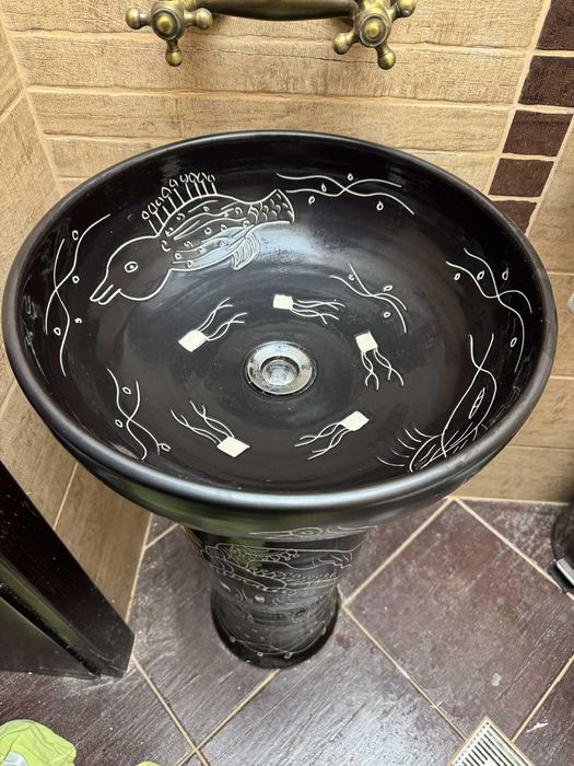 Мивка за Баня комплект с огледало,Тоалетна,WC,Свободно стояща мивка