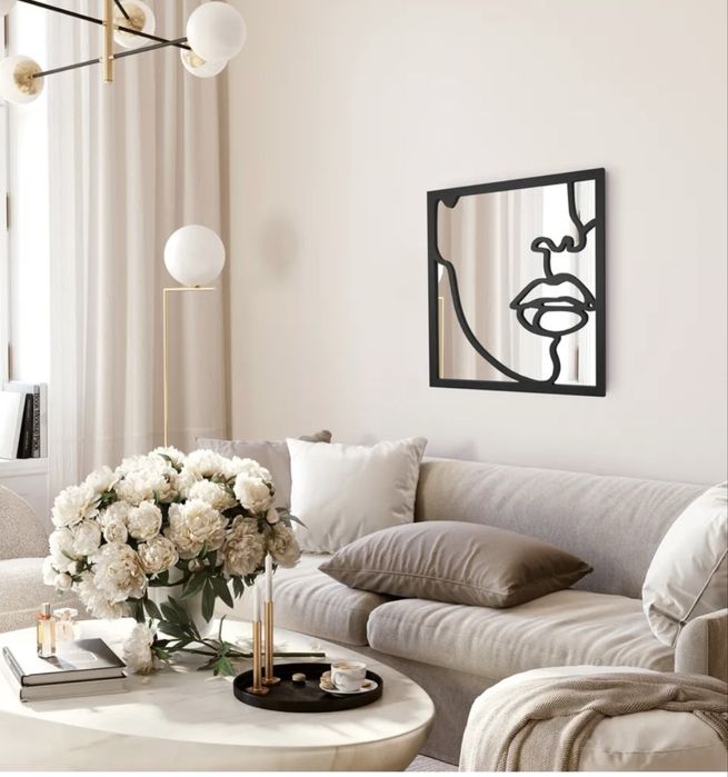Oglindă decorativă de perete / design artistic, 50x50 cm