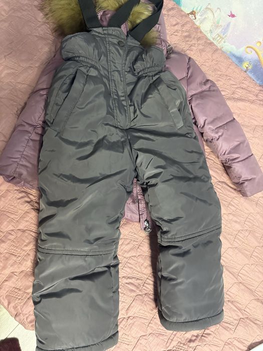 зимняя куртка с комбинезоном для девочек