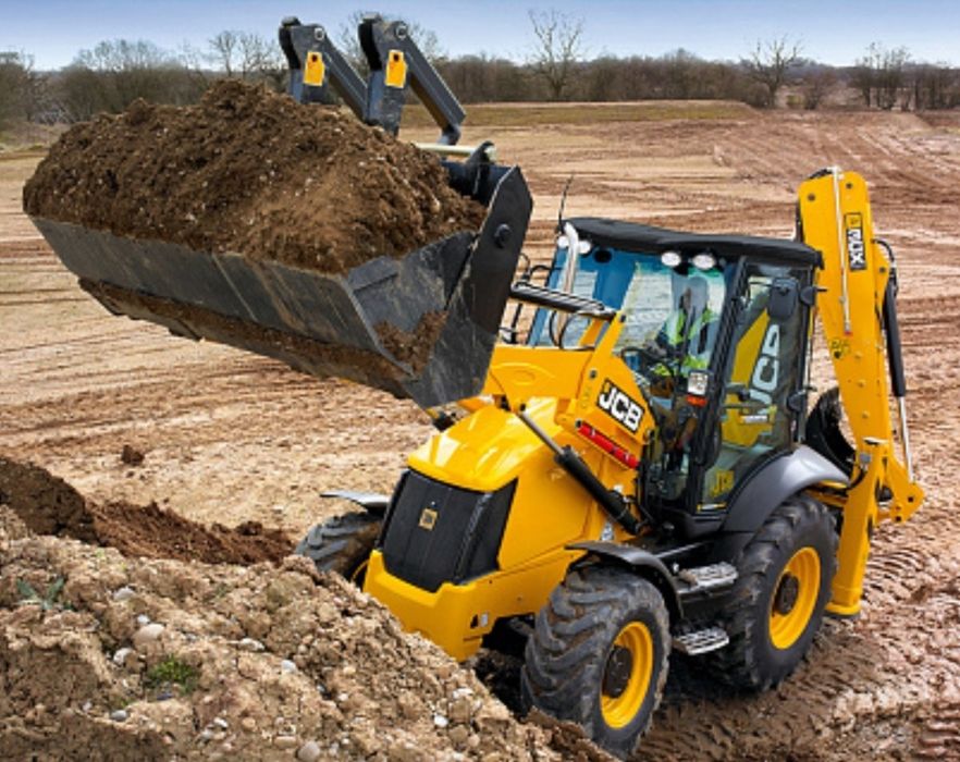 Экскаватор погрузчик услуги трактор