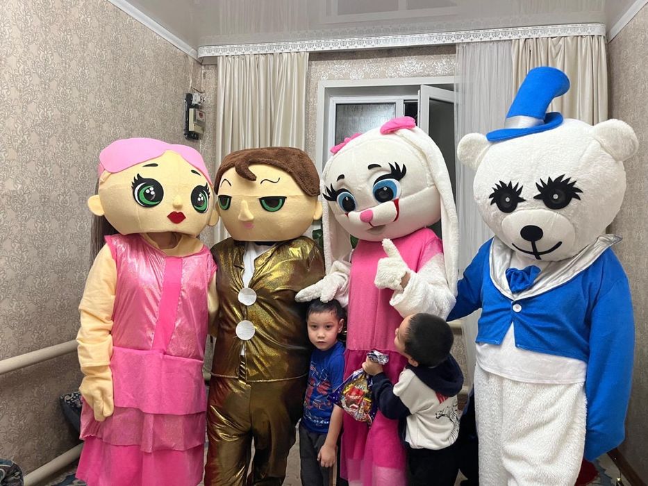 Ростовые куклы,мишка,зайка,мальчик и девочка