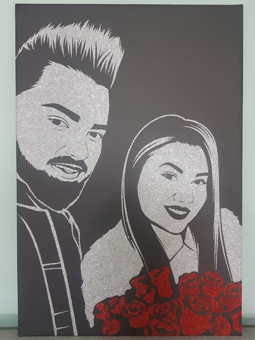 Tablouri canvas cu sclipici