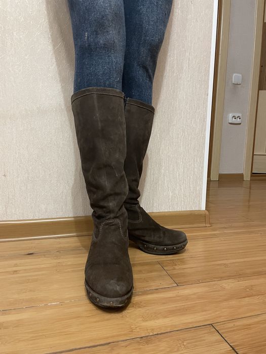 Сапоги замша, интертоп