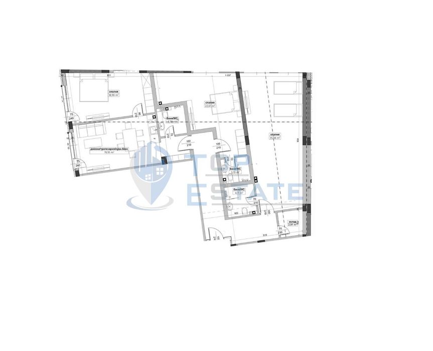 Продава се Четиристаен апартамент в Велико Търново, Бузлуджа - 173 кв.м за 1051 €/кв.м - Снимка #4