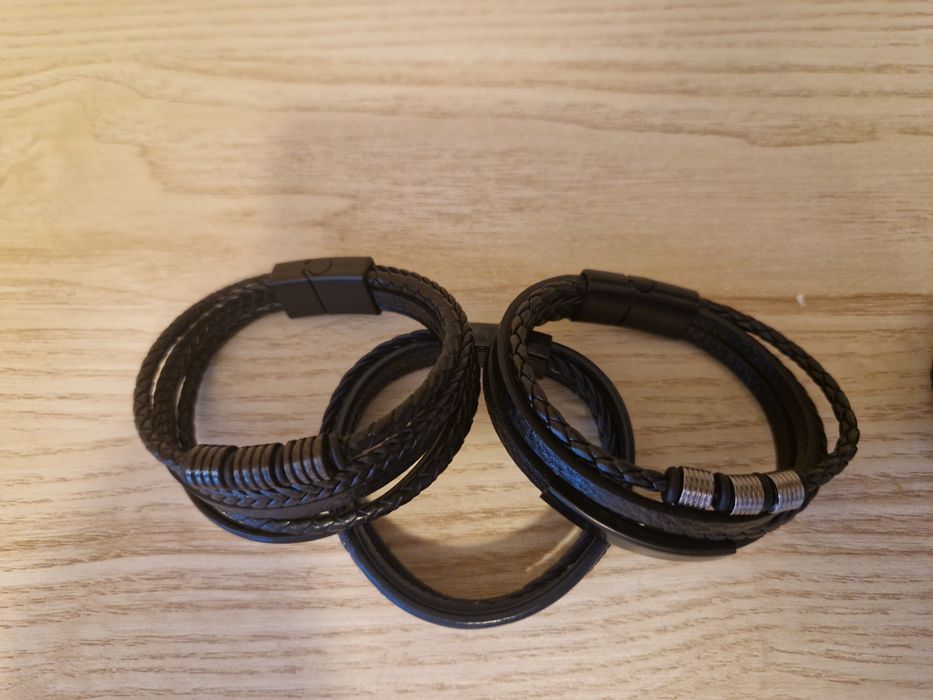 Bratari piele naturala prindere clips magnetic ideale cadou barbati