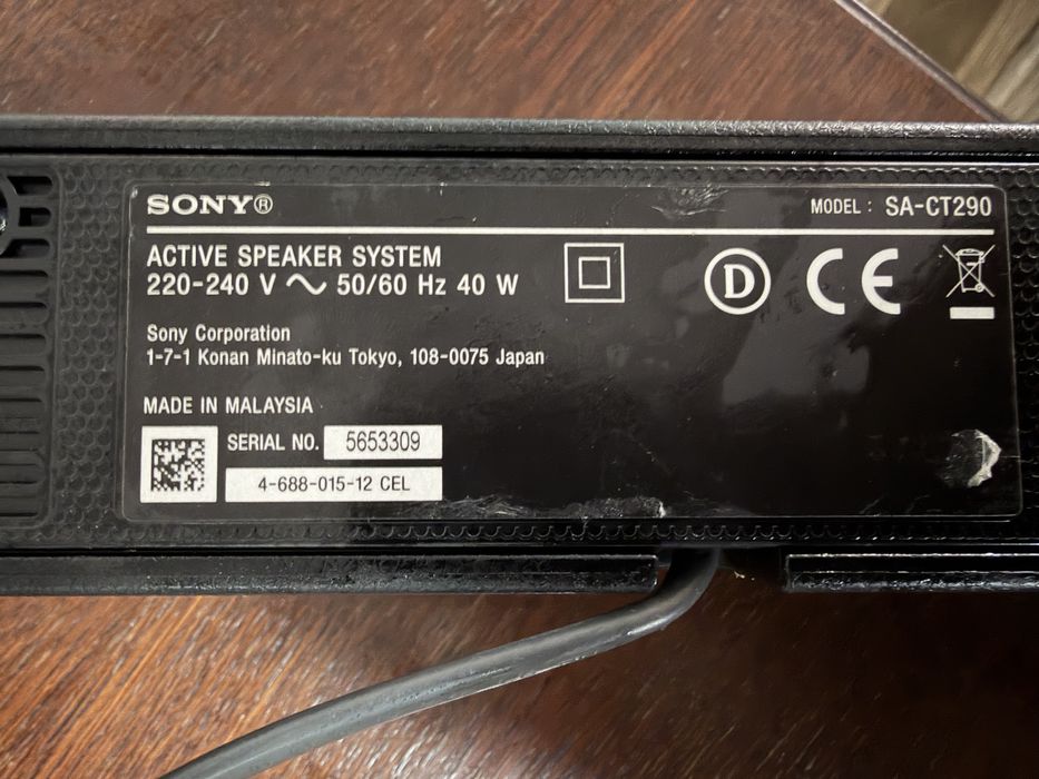 Soundbar Sony SA-CT290