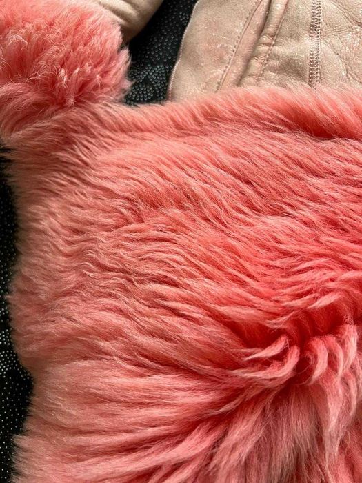 Детская дубленка для девочки на рост 125-135см