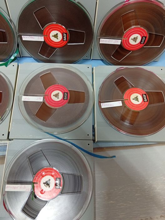 BASF 18 cm lot 7 buc role magnetofon cu muzica inregistrata bine