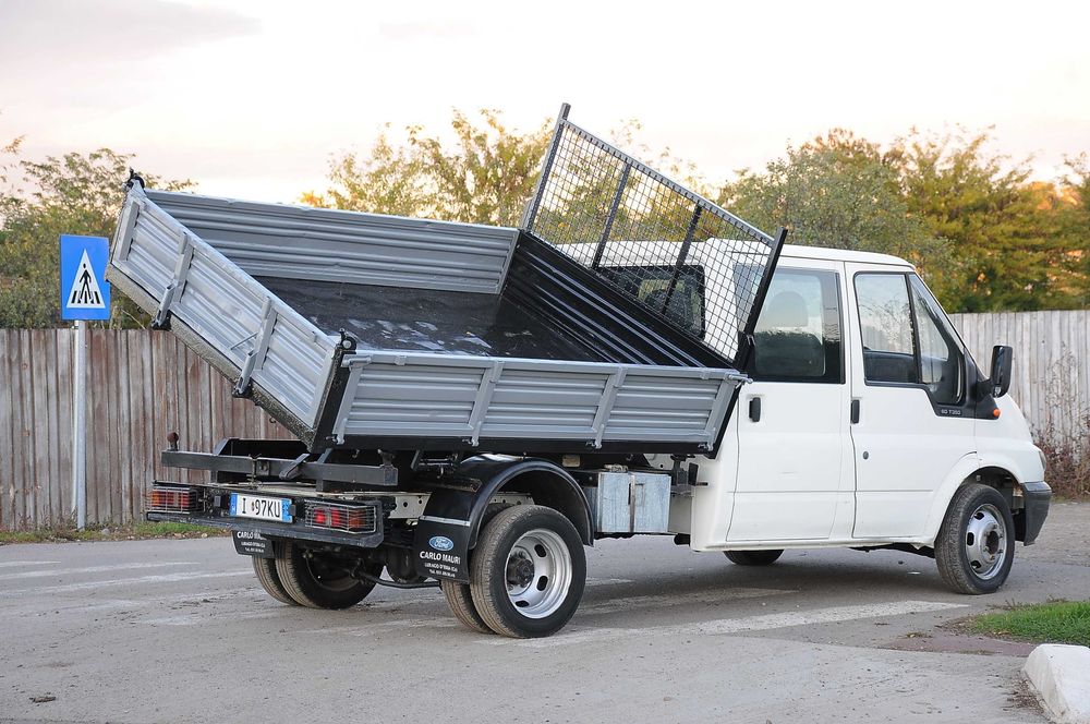 FORD Transit Basculabil Cabină Dubla Doka 6 locuri 2005 2.4TDi bena 3x2 m cat. B, import Italia