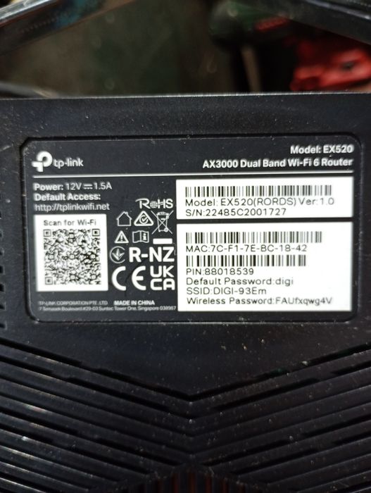 Router TP-Link wifi 6 AX 3000 Dual band, NOU !