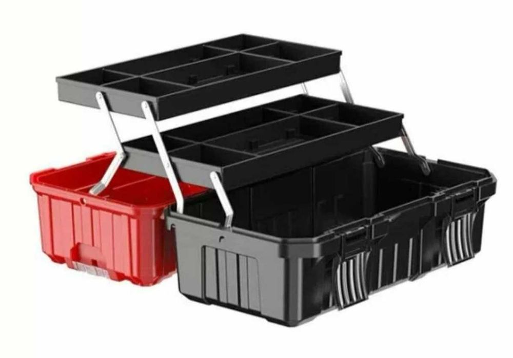 Ящик для инструментов двухярусный 42*20*17,5см пластиковый доставка