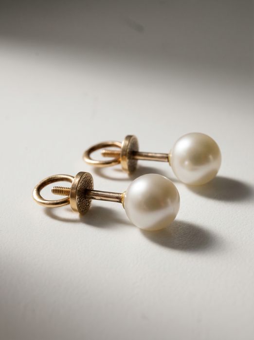 Продам сережки 585 пробы с жемчугом