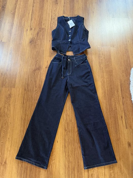 Дамски дънков сет от две части