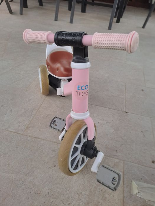 Tricicleta Eco toys pentru fetite, roz