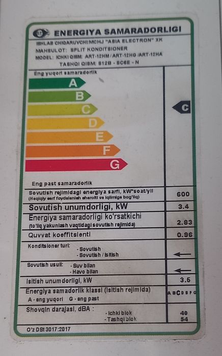 Кондиционер сотилади срочна. Возврат, обмен нет.