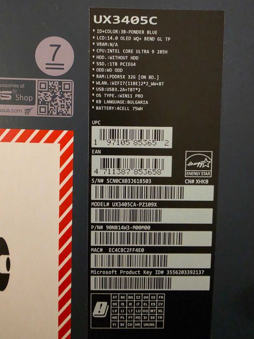Asus Zenbook 14 Oled touch 2025 Edison.