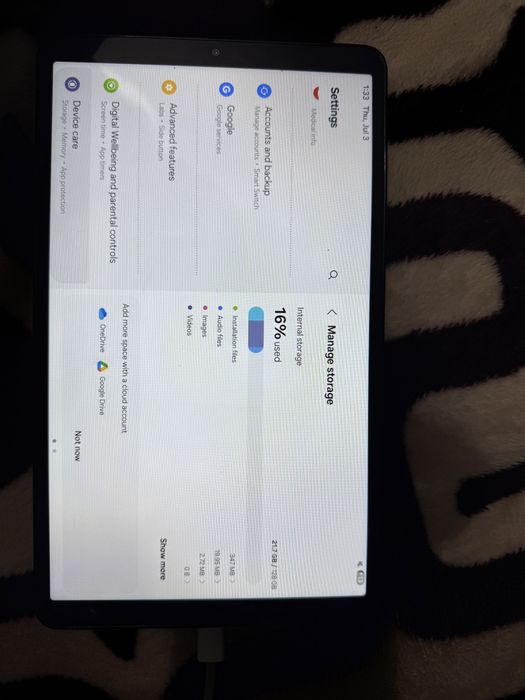 Samsung Galaxy Tab A9 128GB + SIM 4G, stare bună, funcționează perfect