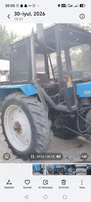MTZ 82 MTZ80 TRAKTOR SOTILAD Traktor sotiladi Tiraktor radnoy xolatda