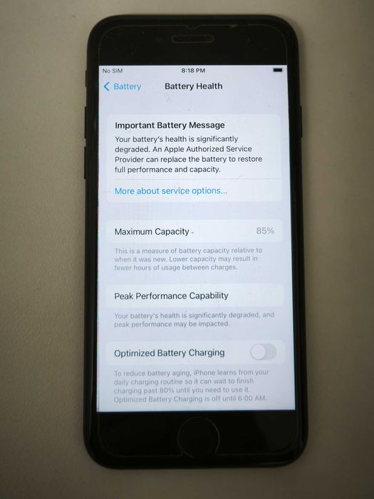 iphone 7 128 gb bateria 85% negru