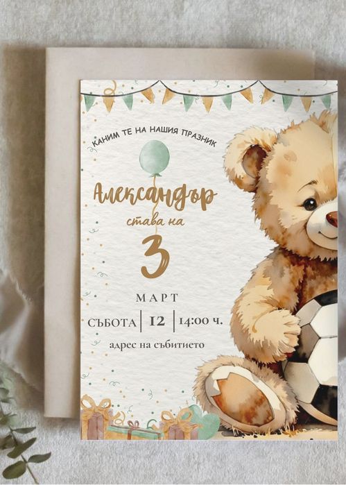 Дигитална покана за рожден ден