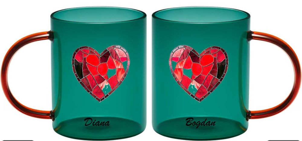 Cadou Valentines unicat cana pictata persoanlizata