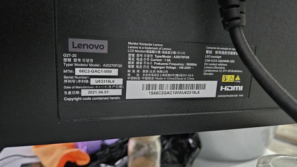 MONITOR GAMING 144Hz Lenovo GSync FreeSync