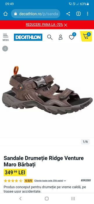 Sandale drumetie columbia piele marime 40 25 cm