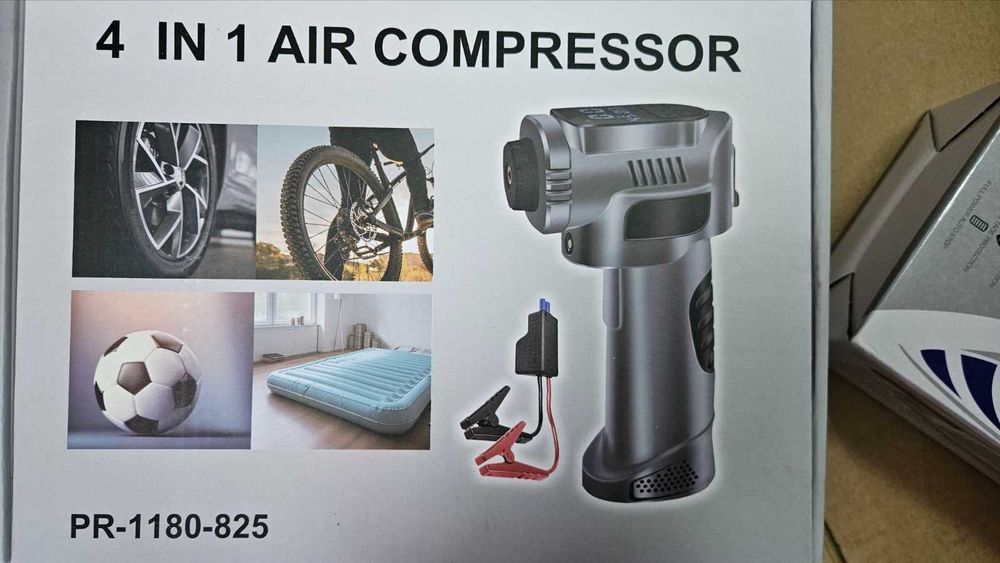 Акумулаторна помпа за гуми, компресор, 4000A стартер 150 PSI за автомо