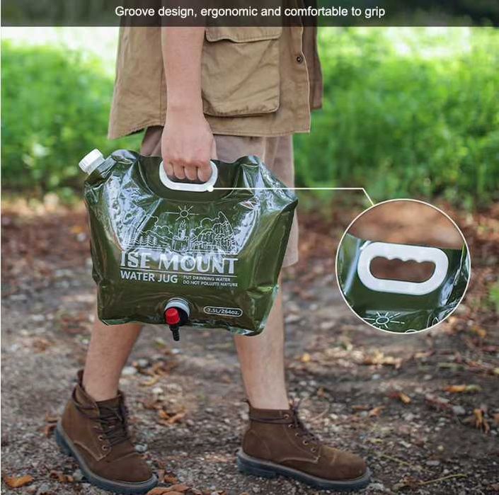 7.5L Сгъваема чанта за вода с кран | Къмпинг, Туризъм, Барбекю