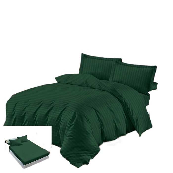 Lenjerie Damasc Glucose Dx003, Damasc, 4 Piese, Cu Elastic, Verde