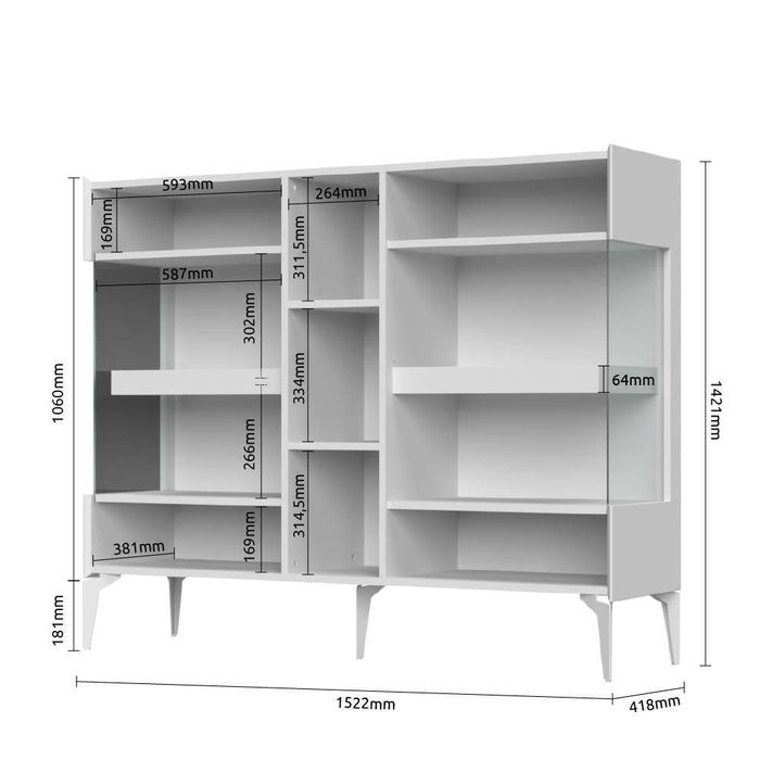 Set living cu fronturi din MDF vopsit