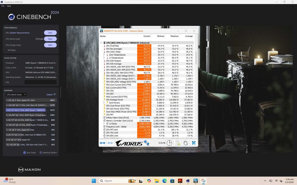 PC Gaming Ryzen 7 9800X3D RTX 4080 Super 2TB SSD