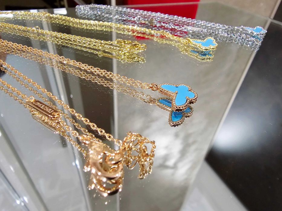 Van Cleef & Arpels VCA Sweet Turquoise Butterfly Дамско Колие