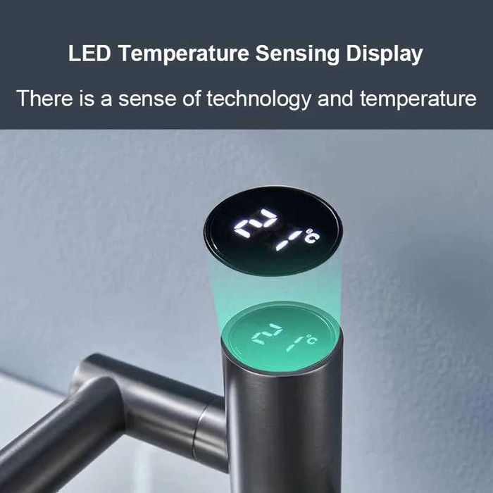 Смесител за баня с дисплей и 360 градуса ротация