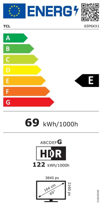 65инча Смарт телевизор TCL - 65P6K, 4K UHD, DLED, Google TV, Dolby Audio 20W, Black