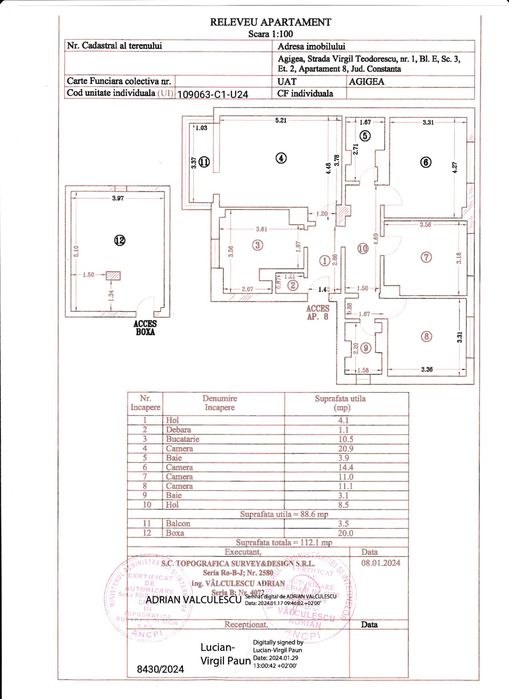 Apartament 4 camere, Agigea, poziție superbă