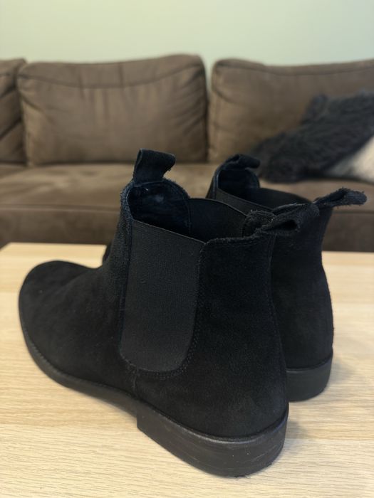 Естествена кожа велур мъжки chelsea боти чисто нови 44