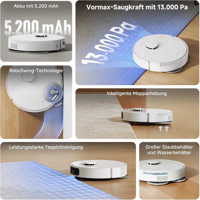 Робот прахосмукачка Dreame L10s Pro Gen 3 13000Pa 5200mAh Автономност 150 минути