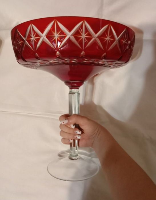 Ваза цветной хрусталь,редкая