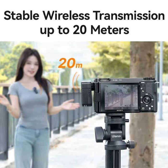 Ulanzi A100 – Безжичен лавалиерен микрофон за смартфон и камера