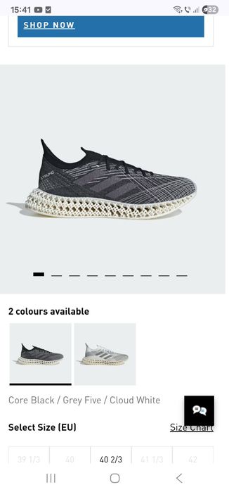 Adidas 4DFWD X Strung nr. 39 1/3,40,40 2/3