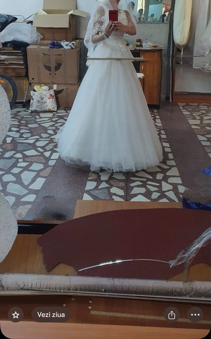 Rochie mireasa alba, marimea 38-40