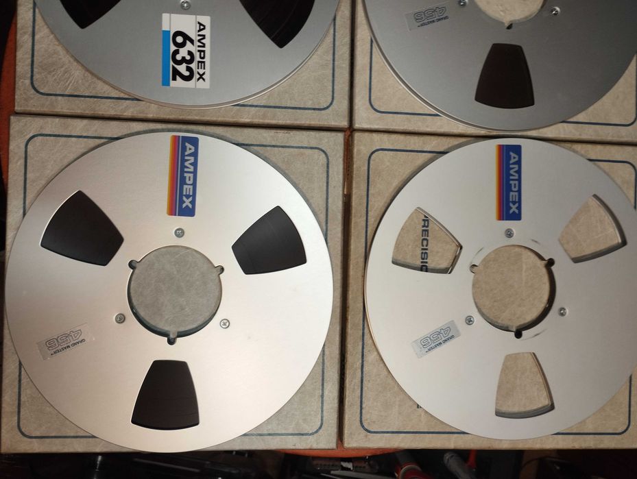 Bobine aluminiu AMPEX 26 cm – în stare foarte bună, netestate