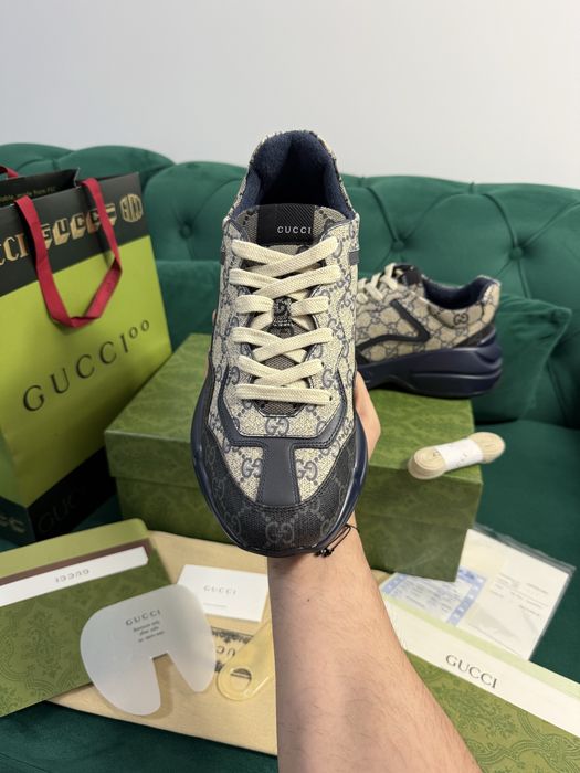 Adidasi Gucci Rhyton piele naturala 100% Full Box colectie noua