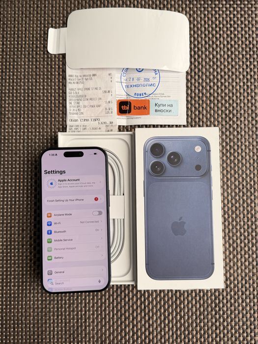 НОВ! *ЛИЗИНГ* iPhone 17 Pro 256Gb Deep Blue 24М ГАРАНЦИЯ