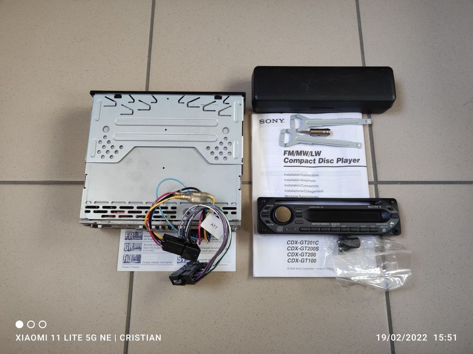 Radio CD MP3 Sony, 4x50w