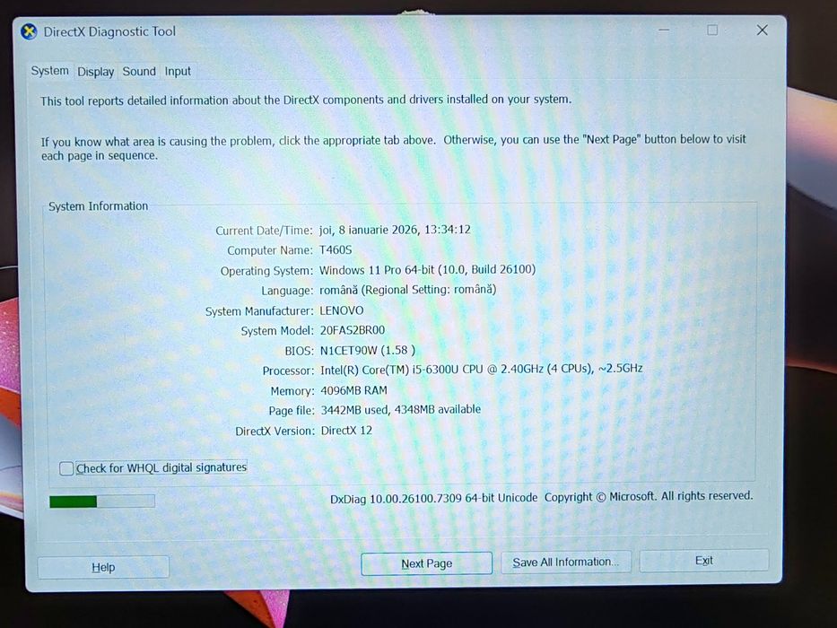 Laptop Lenovo Thinkpad T460S (slim) SSD 500gb M2/display 14"/Windows11