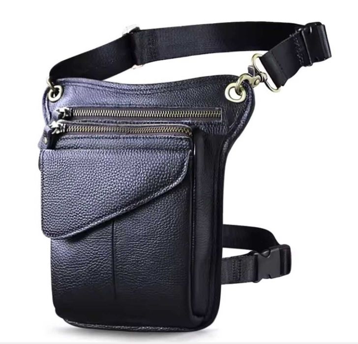 Borseta de picior din piele naturala ideala moto/ scooter